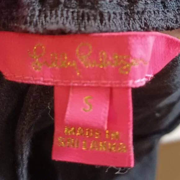 EUC Lilly Pulitzer "Deri" Black Woven Linen Wide-Leg Palazzo Pants Size Small - Picture 9 of 11